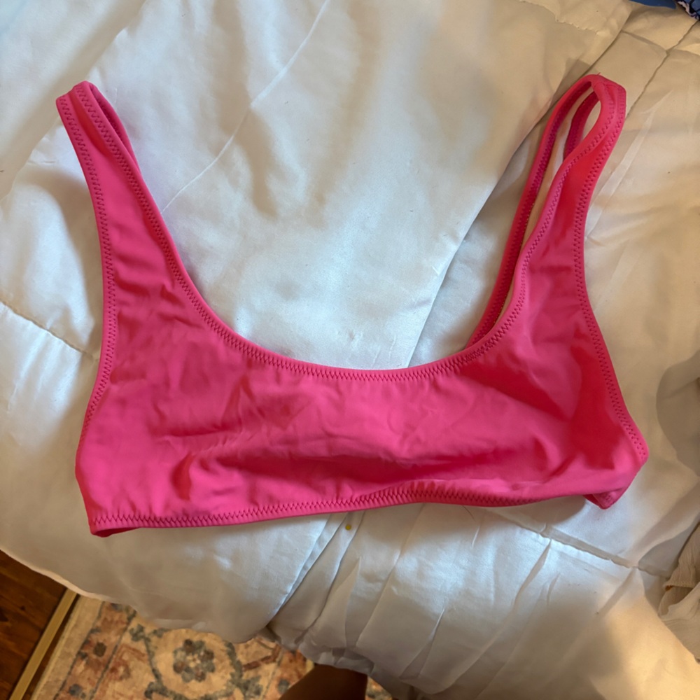 Blue hour hot pink bikini top